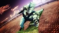 Polnareff pulled one of the most iconic JoJo poses (Image via David Production).